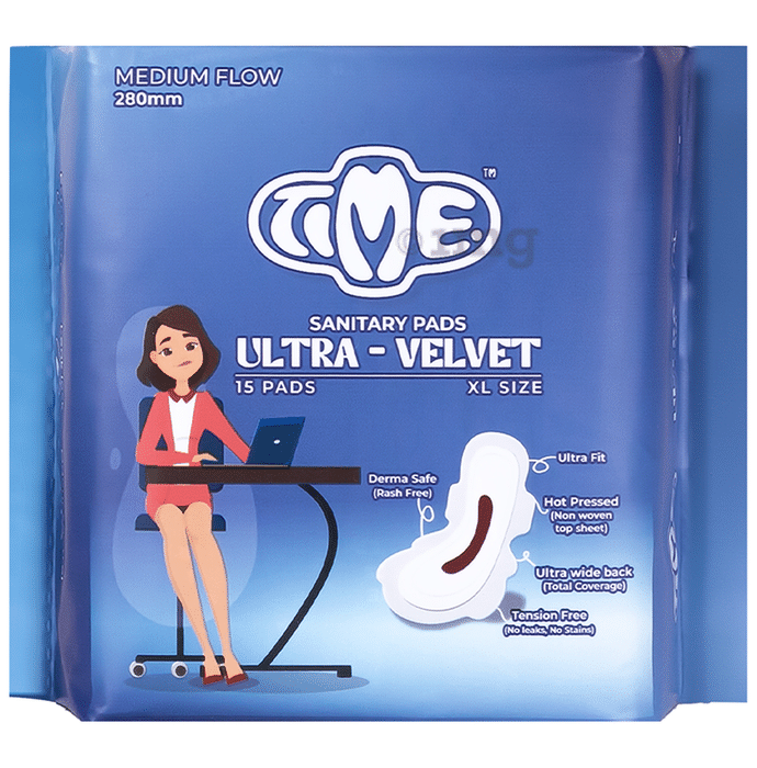 Time Ultra Velvet Sanitary Pads XL