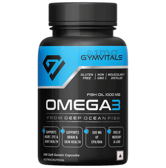 Gymvitals Omega 3 Fish Oil Soft Gelatin Capsule