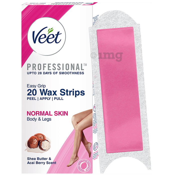 Veet Professional Waxing Strips Kit, 20 Strips for Normal Skin