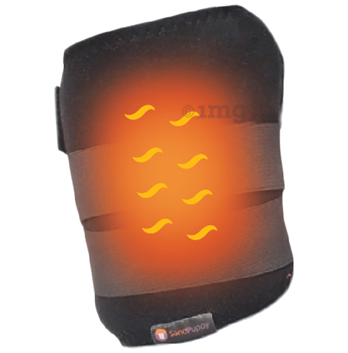 SandPuppy Strappr Go-Heating Pad for Knee Pain Relief