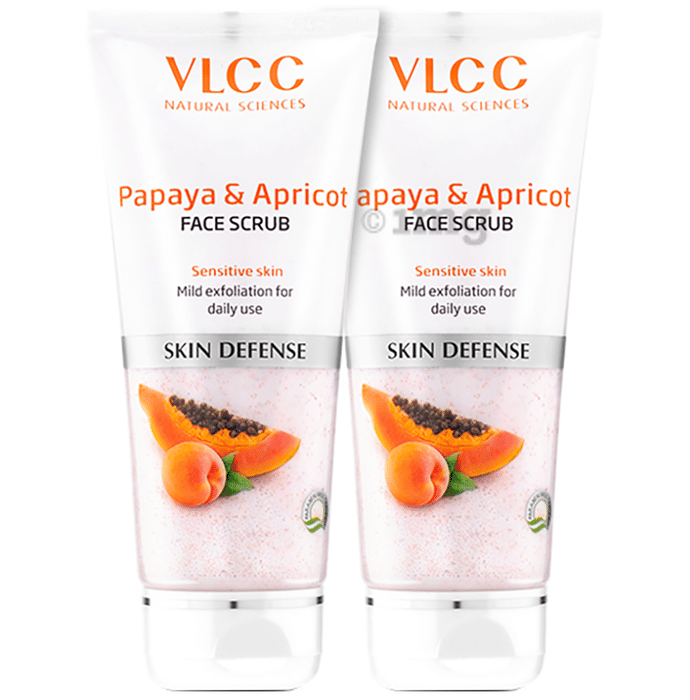 VLCC Papaya & Apricot Face Scrub (80gm Each)