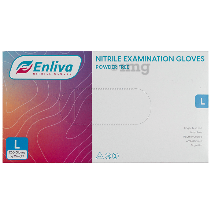 Enliva Premium Nitrile Examination Gloves Large