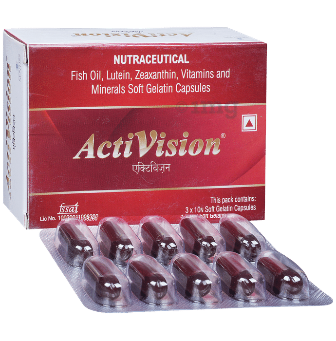 Activision Soft Gelatin Capsule with Fish Oil, Lutein, Zeaxanthin, Vitamins & Minerals
