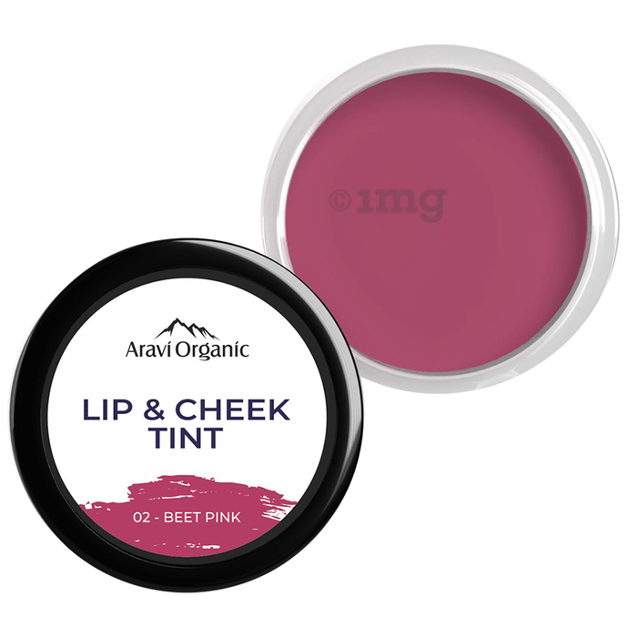 Aravi Organic Lip and Cheek Tint Balm Beet Pink,