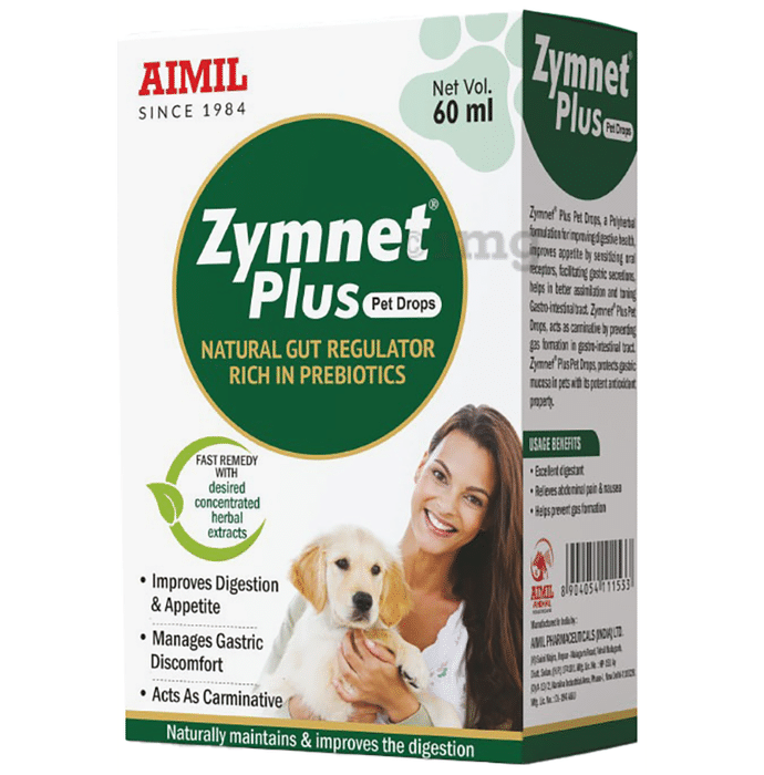 Aimil Zymnet Plus Pet | Natural Gut Regulator | Rich in Prebiotics Drop