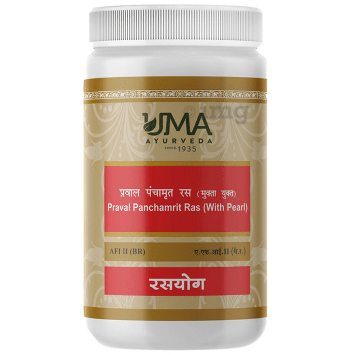 Uma Ayurveda Praval Panchamrit Ras With Pearl Tablet