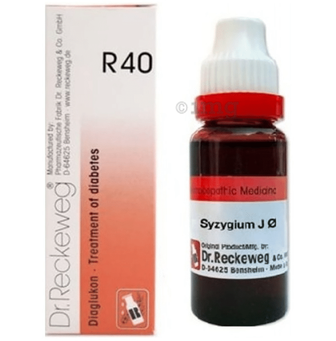 Dr. Reckeweg Diabetic Care Combo Pack of R40 Diabetes Drop 22ml & Syzygium Jamb Mother Tincture Q 20ml