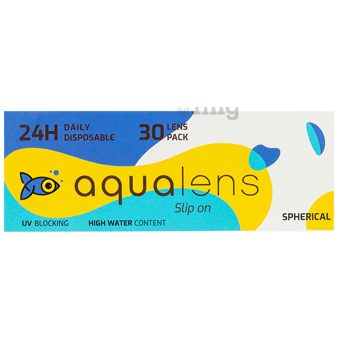 Aqualens 24H Contact Lens with High Water Content & UV Protection Optical Power -1.75 Transparent Spherical