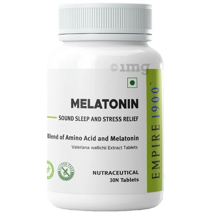 EMPIRE 1900 Melatonin | Natural Sleep Support | Non-Addictive | Insomnia & Stress-Relief | Tablet