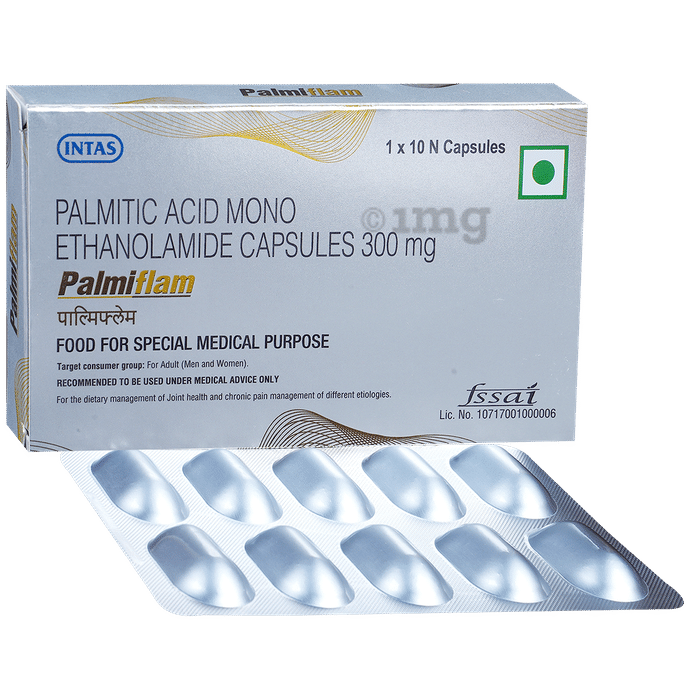 Palmiflam Palmitic Acid Mono Ethanolamide Capsule for Joint Health