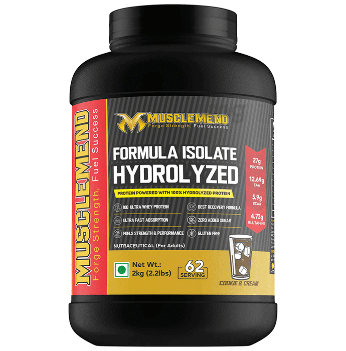 Musclemend Formula Isolate Hydrolyzed Powder Cookies & Cream No Added Sugar