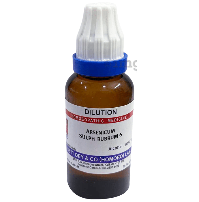 Sett Dey Arsenicum Sulph Rubrum Dilution 6