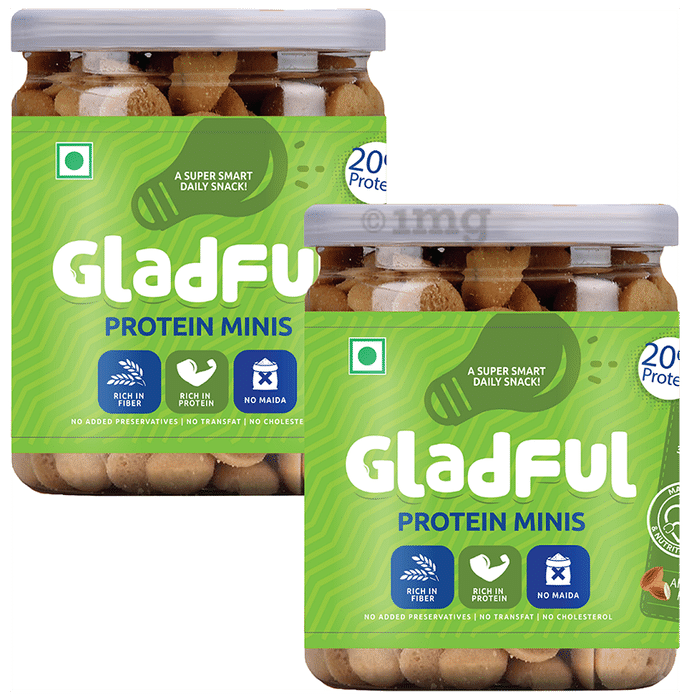 Gladful Protein Minis Cookie (150gm Each) Almond