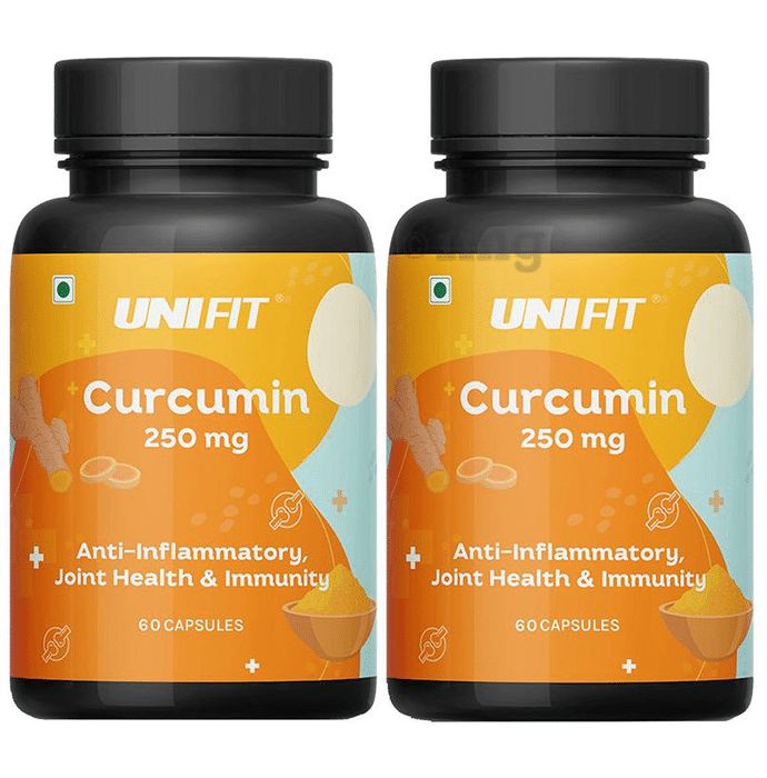 Unifit Curcumin 250mg Capsule for Joint Health & Immunity (60 Each)