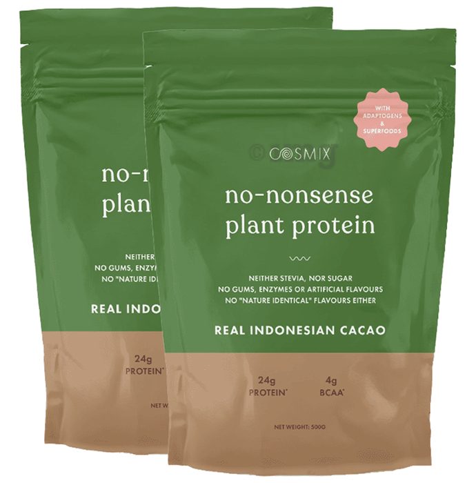 Cosmix No-Nonsense Plant Protein (500gm Each) Real Indonesian Cacao