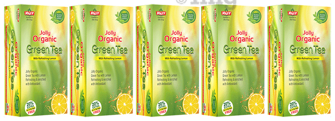 Jolly Organic Green Tea Bag (24 Each) with Refreshing Lemon