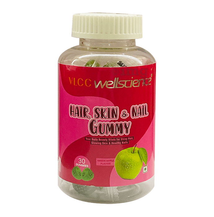 VLCC Wellscience Hair, Skin & Nail Gummy Green Apple