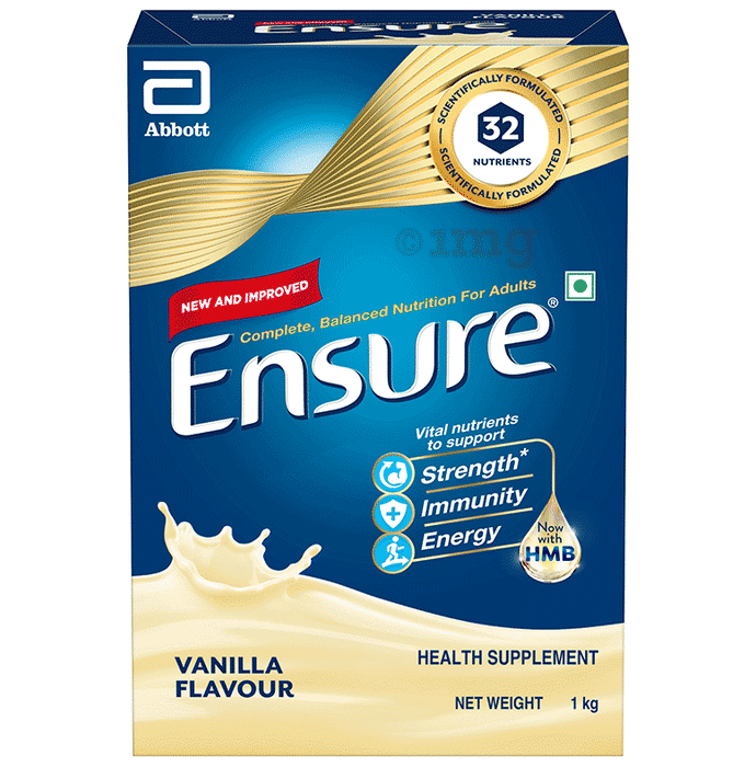 Ensure Powder Powder Complete Balanced Drink for Adults | For Strength, Immunity & Energy | With Essential Vitamins | Nutrition Formula Vanilla Refill