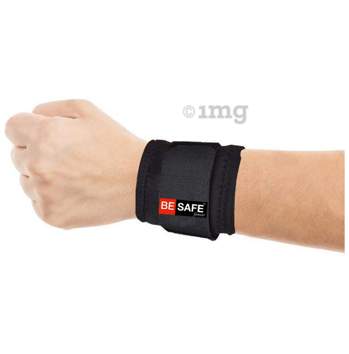 Be Safe Forever Wrist Band/Brace Support Black: Buy box of 1.0 Unit at best  price in India