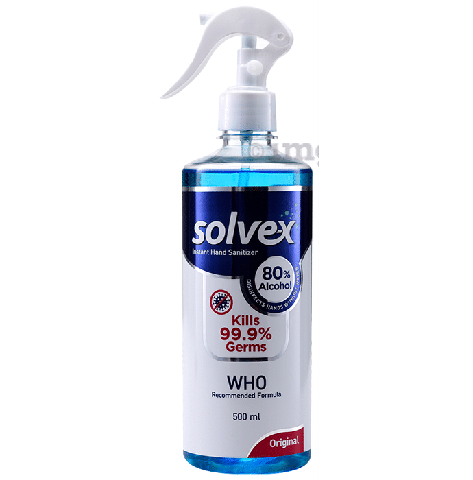 Solvex Instant Hand Sanitizer Spray 80% Alcohol (500ml Each) Original