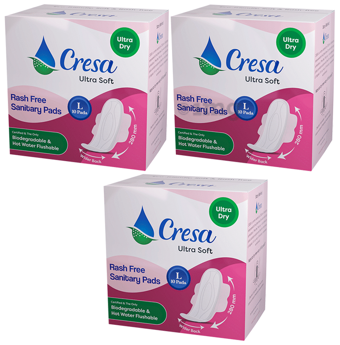 Cresa Ultra Soft Rash Free Sanitary Pads Large