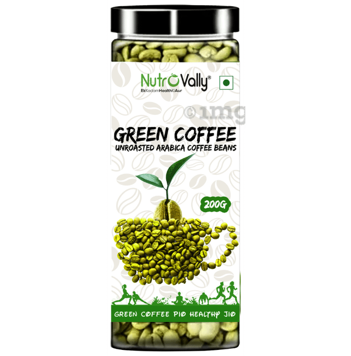 Nutrovally Unroasted Green Coffee Beans for Weight Management (200gm Each)