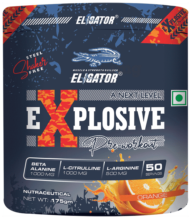 Eligator Explosive Pre Workout Powder Orange