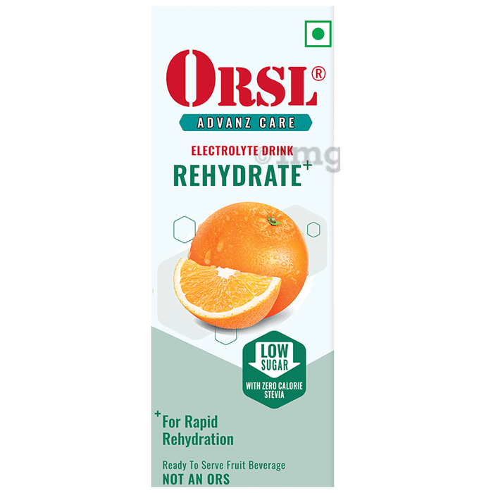 ORSL Rehydrate Drink with Electrolytes, Vitamin C & Stevia | Flavour Orange