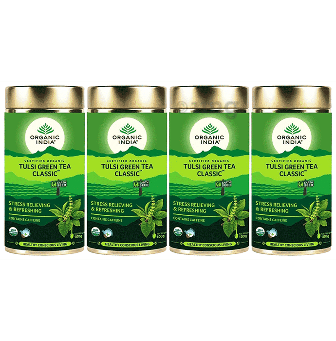 Organic India Tulsi Green Tea Classic (100gm Each)