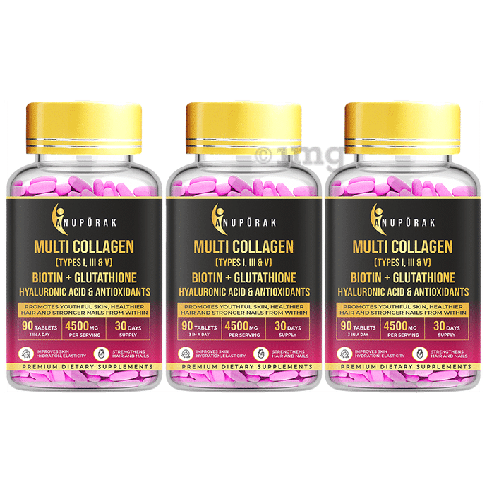 Anupurak Multi Collagen (Type I, III & V) Tablet (90 Each)
