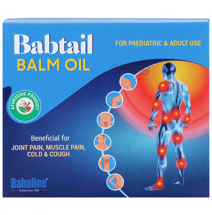 Babuline Babtail Balm Oil for Muscle Pain, Joint Pain, Cold & Cough (10ml Each)