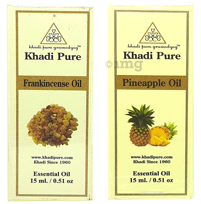 Khadi Pure Combo Pack of Frankincense Oil & Pineapple Oil (15ml Each)