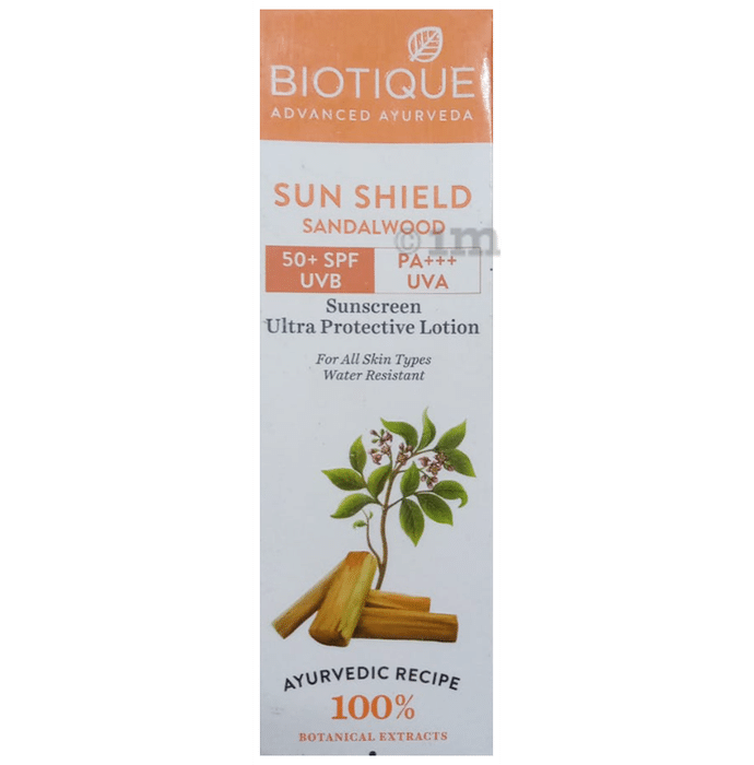 Biotique Sun Shield Sandalwood Ultra Protective Face & Body Lotion SPF 50+  PA+++