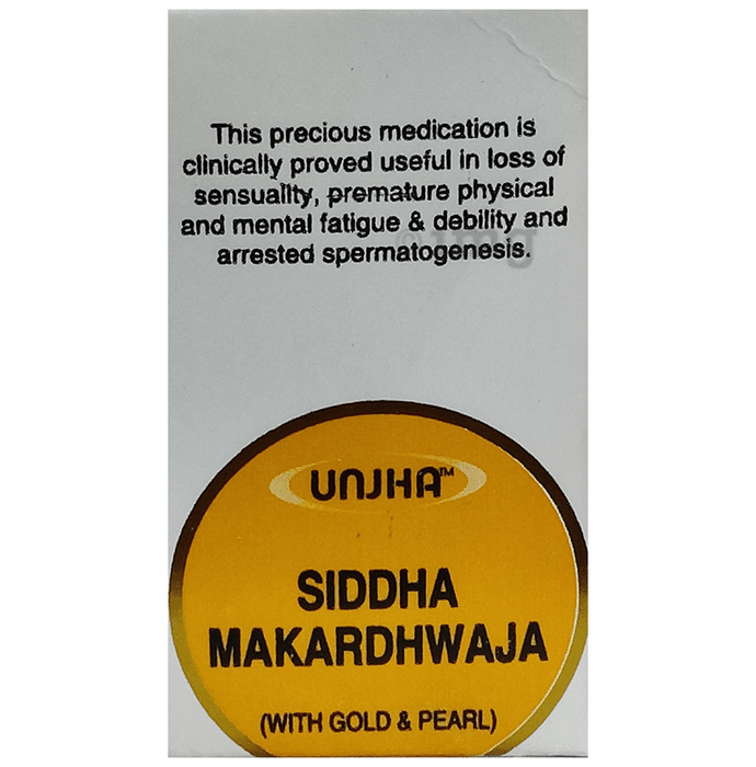 Unjha Siddha Makardhwaja Tablet (with gold & Pearl)