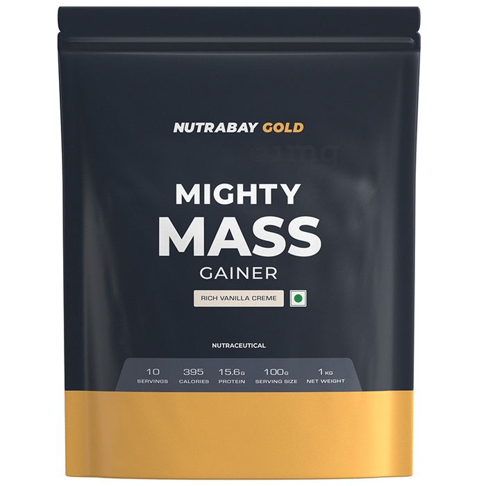 Nutrabay Mighty Mass Gainer Rich Vanilla Creme