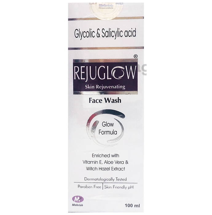 Rejuglow Face Wash with Glycolic & Salicylic Acid | For Skin Rejuvenation | Paraben Free Face Care Product