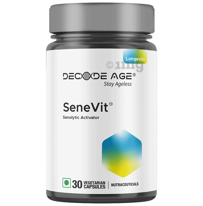 Decode Age Senevit Senolytic Activator Vegetarian Capsule, Apigenin For Immune Support, Anti-Aging & Longevity