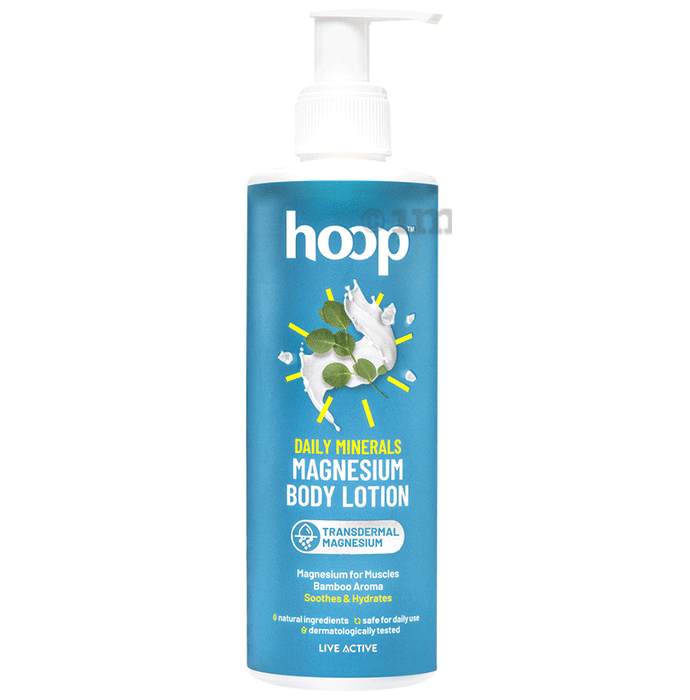 Hoop Magnesium Daily Stress Body Lotion-Relax Muscles Post Workout, Energise Muscles  (250ml Each)