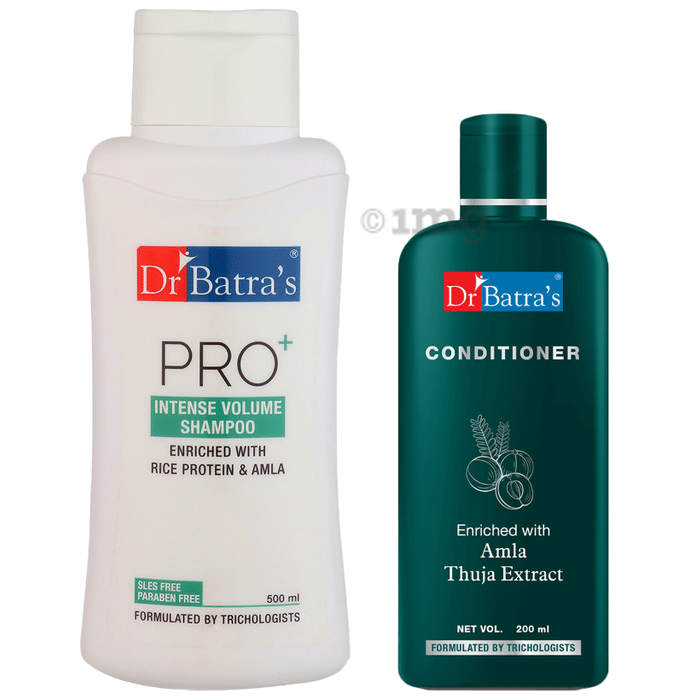 Dr Batra's Combo Pack of Pro+ Intense Volume Shampoo 500ml and Conditioner 200ml