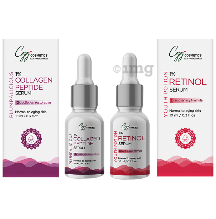 CGG Cosmetics 1% Collagen Serum with Free 10ml 1% Retinol Serum