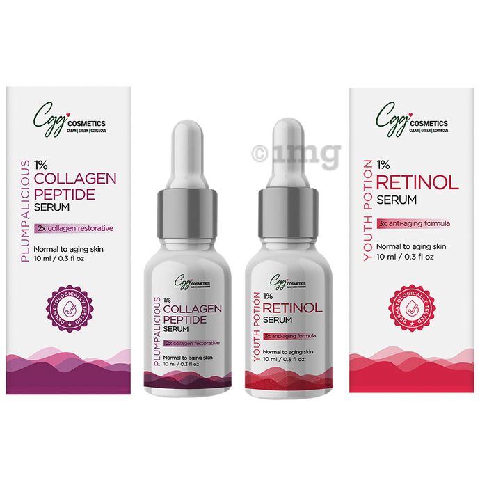 CGG Cosmetics 1% Collagen Serum with Free 10ml 1% Retinol Serum