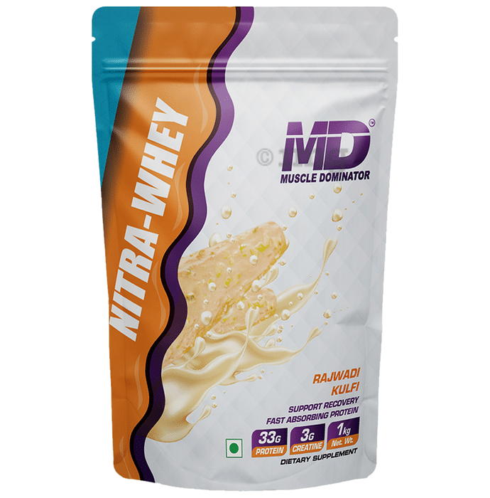 Muscle Dominator Nitra-Whey Powder Rajwadi Kulfi