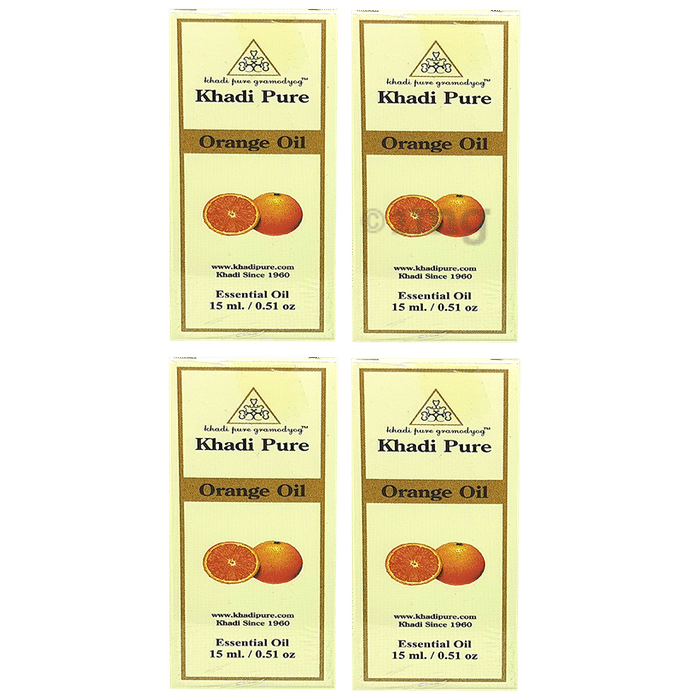 Khadi Pure Orange Essential Oil (15ml Each)