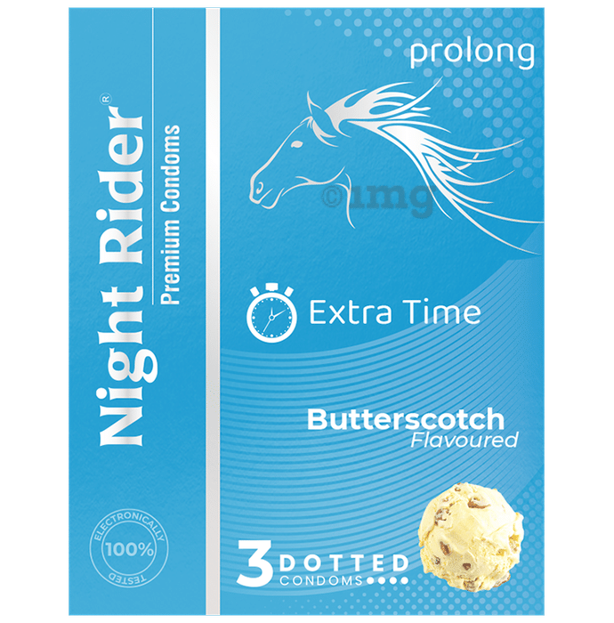 Night Rider Extra Time Dotted Condom Butterscotch