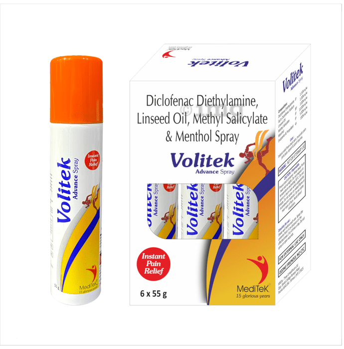 Volitek Advance Instant Pain Relief Spray (55gm Each)