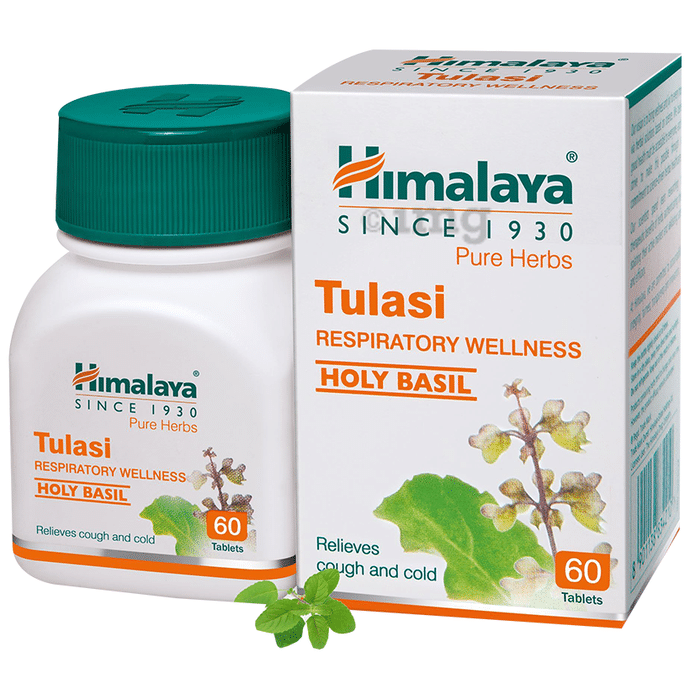 Himalaya Wellness Pure Herbs Tulasi Respiratory Wellness Tablet | Relieves Cough & Cold