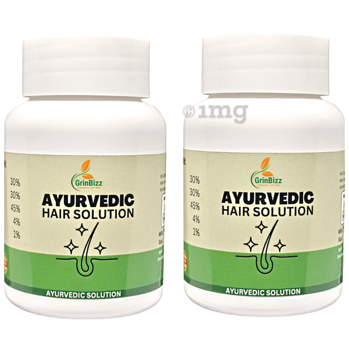 Grinbizz Ayurvedic Hair Solution (75gm Each)