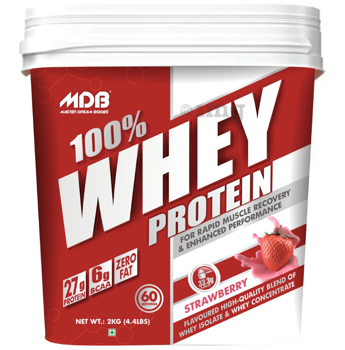 MDB Master Dream Bodies 100% Whey Protein Powder Strawberry