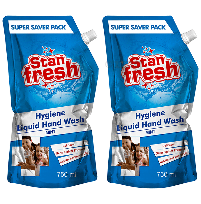 Stanfresh Hygiene Liquid Hand Wash Mint (750ml Each)