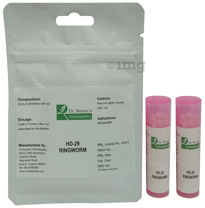 Dr. Romas Homeopathy HD-29 Ringworm, 2 Bottles of 2 Dram